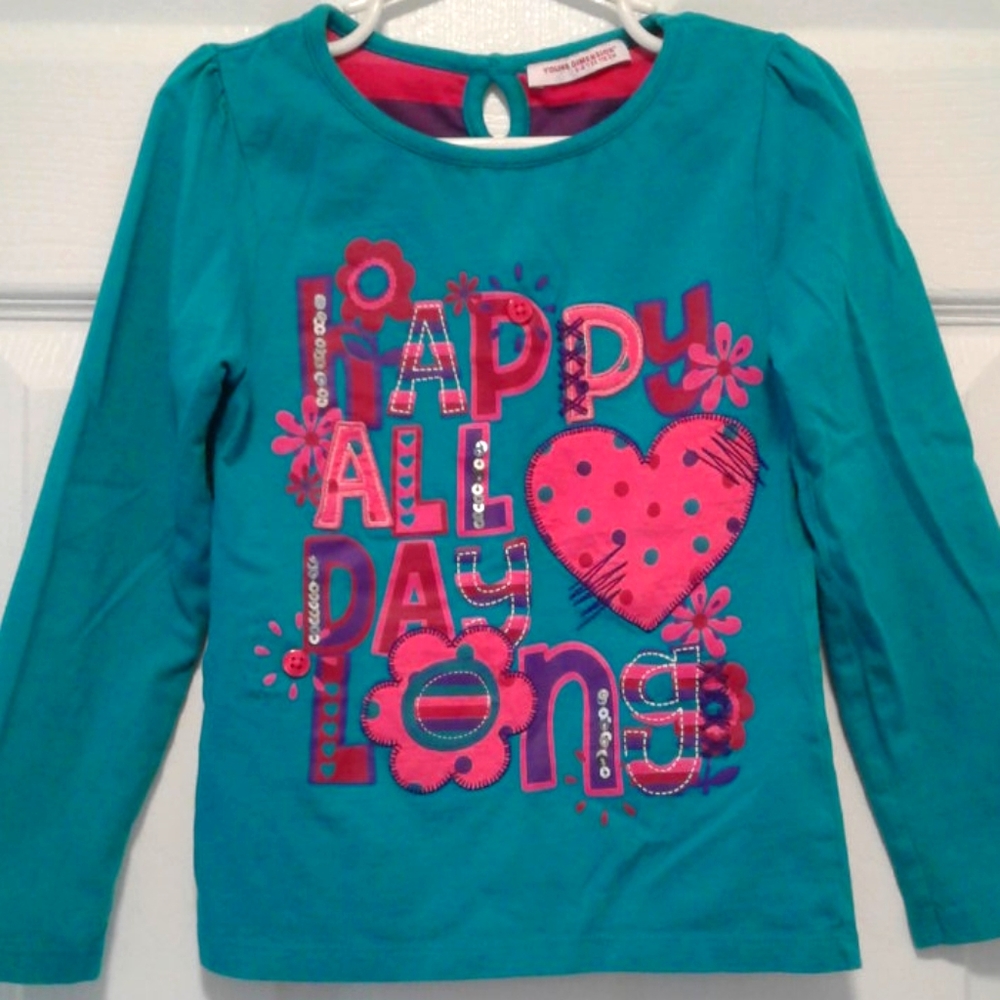 Girls cotton long sleeve shirt